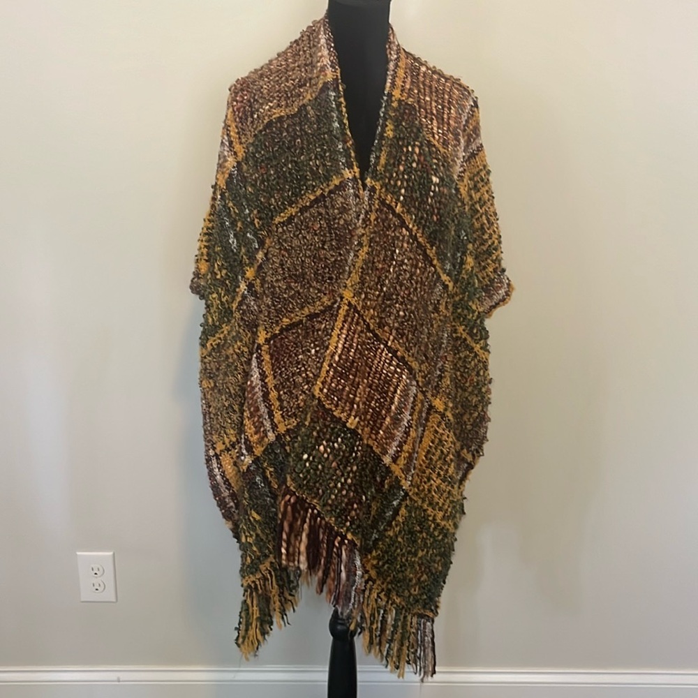 Boho woven shawl